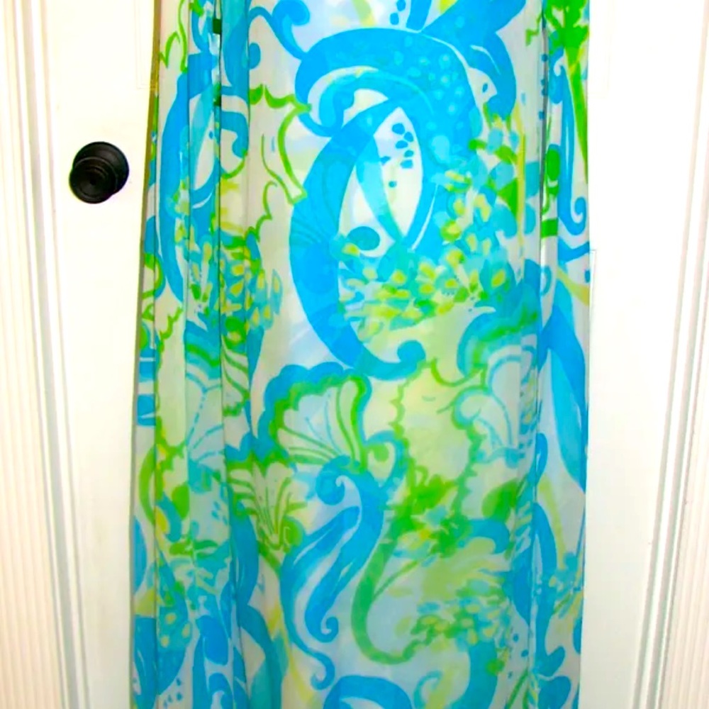 NWT🩵LILLY PULITZER 4 KINGSTON MAXI CAFTAN CRYSTAL COAST GRAIL FIND!!!🩵 - Picture 5 of 13